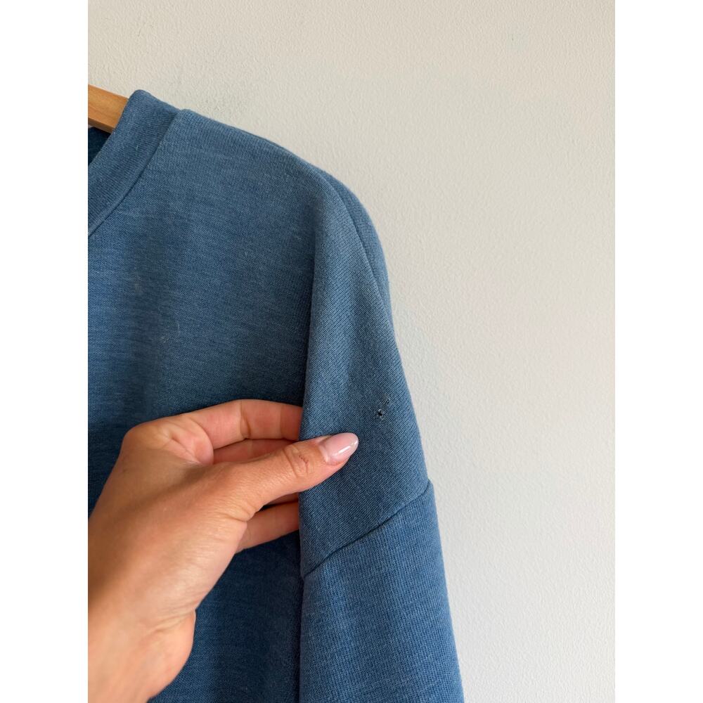 Aviator Nation Retro Inspired Wave Rainbow Print Crew Neck Sweatshirt Blue M - Picture 7 of 9